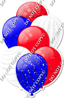 Red, Blue, & White Balloons - Sparkle Accents