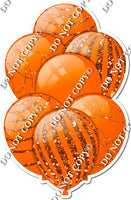 All Orange Balloons - Orange Sparkle Accents