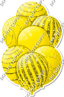 All Yellow Balloons - Yellow Sparkle Accents