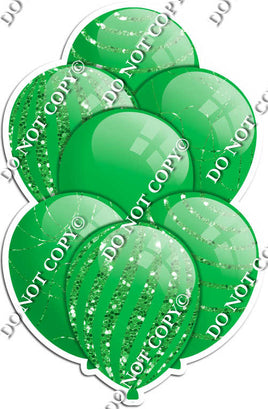 All Lime Balloons - Lime Sparkle Accents
