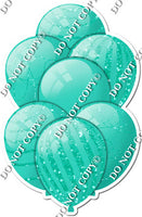 All Mint Balloons - Mint Sparkle Accents