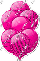 All Hot Pink Balloons - Hot Pink Sparkle Accents