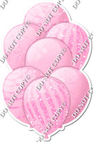 All Baby Pink Balloons - Baby Pink Sparkle Accents