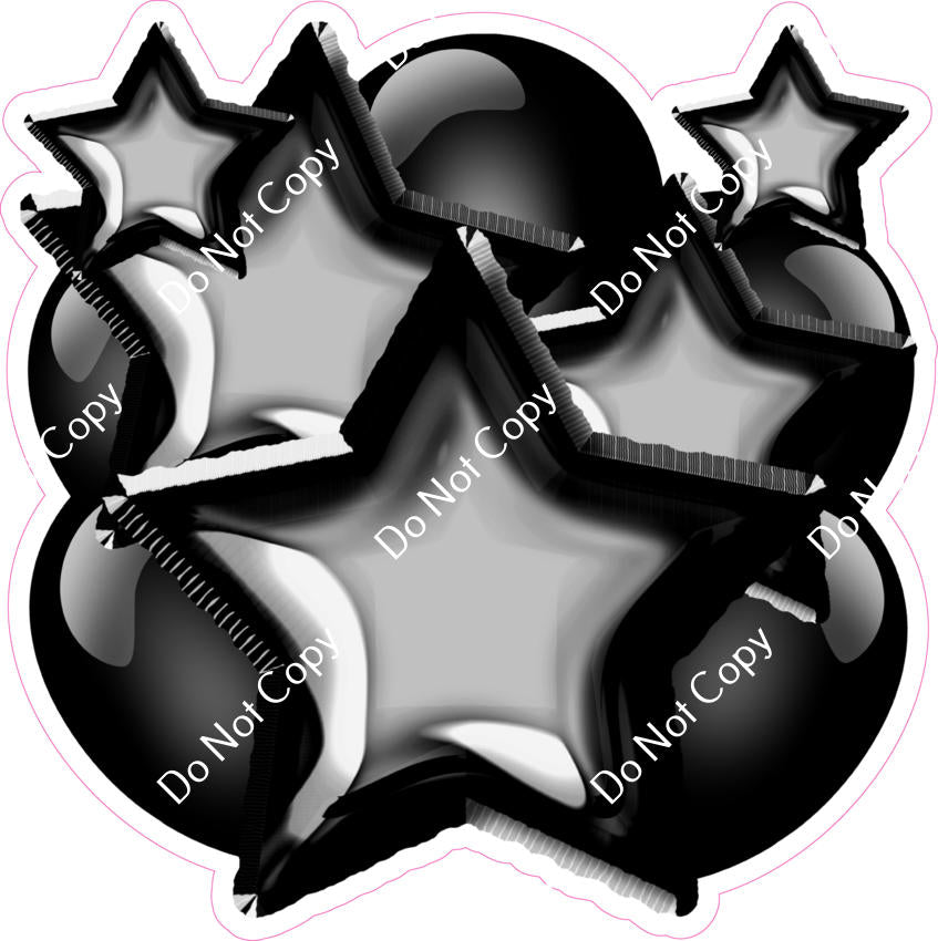 Balloon Weight Star Black Holographic main image 1
