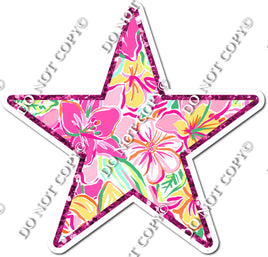 Pink Floral Star