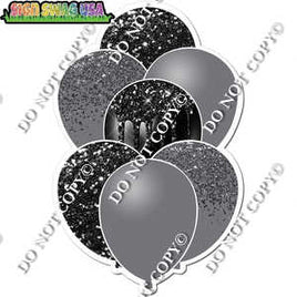 Silver & Black Balloon Bundle