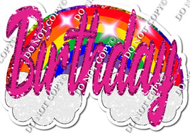 Hot Pink Birthday & Rainbow