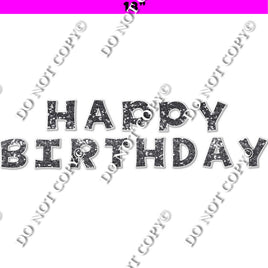 18" KG 13 pc Silver Sparkle - Happy Birthday Set