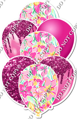 Pink Floral Balloon Bundle