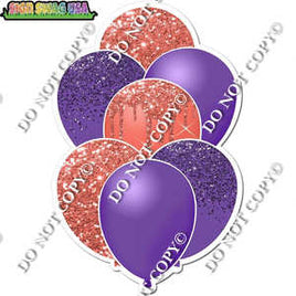 Purple & Coral Balloon Bundle
