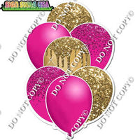 Hot Pink & Gold Balloon Bundle