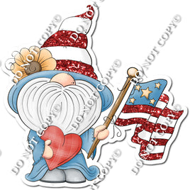 Gnome with American Flag