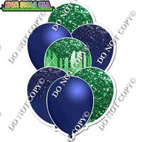 Navy Blue & Green Balloon Bundle