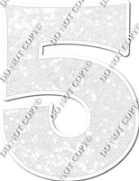 18" KG Individual White Sparkle - Numbers, Symbols & Punctuation