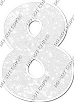 18" KG Individual White Sparkle - Numbers, Symbols & Punctuation