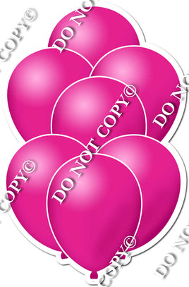 Flat Hot Pink Balloon Bundle