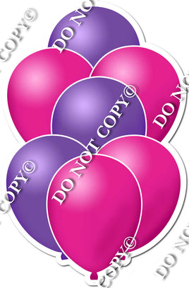 Flat Pink & Purple Balloon Bundle
