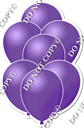 Flat Purple Balloon Bundle
