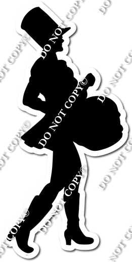 marching drummer silhouette
