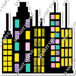 Buildings - Yellow & Pastel Windows w/ Variants