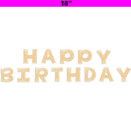 18" KG 13 pc Champagne Sparkle - Happy Birthday Set