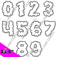 Pattern - 23.5" LG 10 pc 0-9 Number Sets