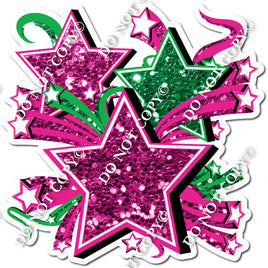 Star Bundle - Hot Pink & Green