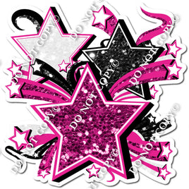Star Bundle - Hot Pink, Black, White