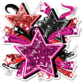 Star Bundle - Hot Pink, Black, Red