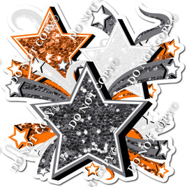Star Bundle - Silver, White, Orange