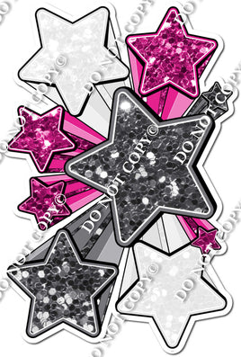 XL Star Bundle - Silver, White, Hot Pink