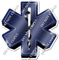 EMS - EMT Medical Cross - Sparkle Navy Blue
