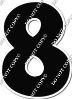 23.5" KG Individual Flat Black - Numbers, Symbols & Punctuation