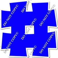 23.5" KG Individual Flat Blue - Numbers, Symbols & Punctuation