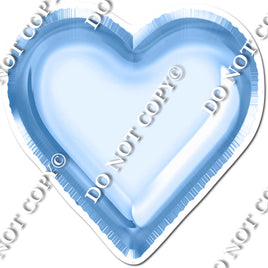 Baby Blue Foil Balloon Heart