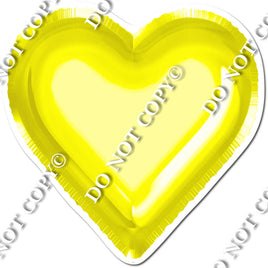 Yellow Foil Balloon Heart