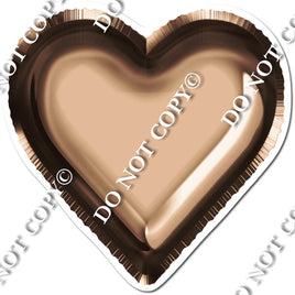 Bronze / Chocolate Foil Balloon Heart