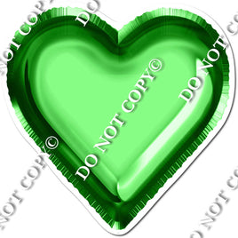 Green Foil Balloon Heart