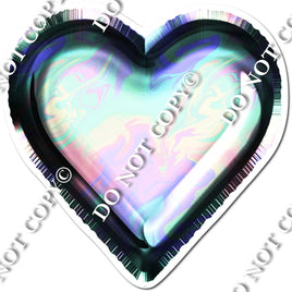 Holographic Foil Balloon Heart