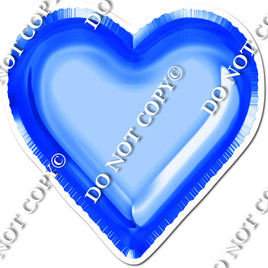 Blue Foil Balloon Heart