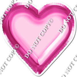 Hot Pink Foil Balloon Heart