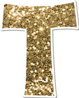 23.5" KG Individual Gold Sparkle - Alphabet Pieces