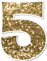 18" KG Individual Gold Sparkle - Numbers, Symbols & Punctuation