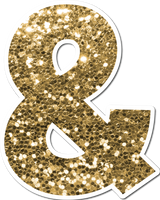 23.5" KG Individual Gold Sparkle - Numbers, Symbols & Punctuation