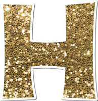 18" KG Individual Gold Sparkle - Alphabet Pieces