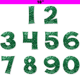 18" KG 10 pc Green Sparkle - 0-9 Number Set