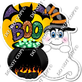 Boo, Ghost with Cauldron
