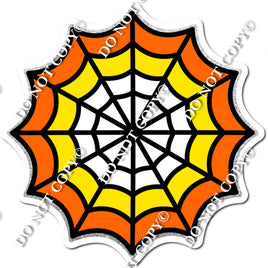 Flat Orange & Yellow Spider Web w/ Variants