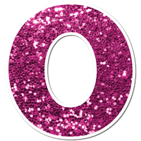 23.5" KG Individual Hot Pink Sparkle - Alphabet Pieces