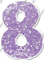 18" KG Individual Lavender Sparkle - Numbers, Symbols & Punctuation